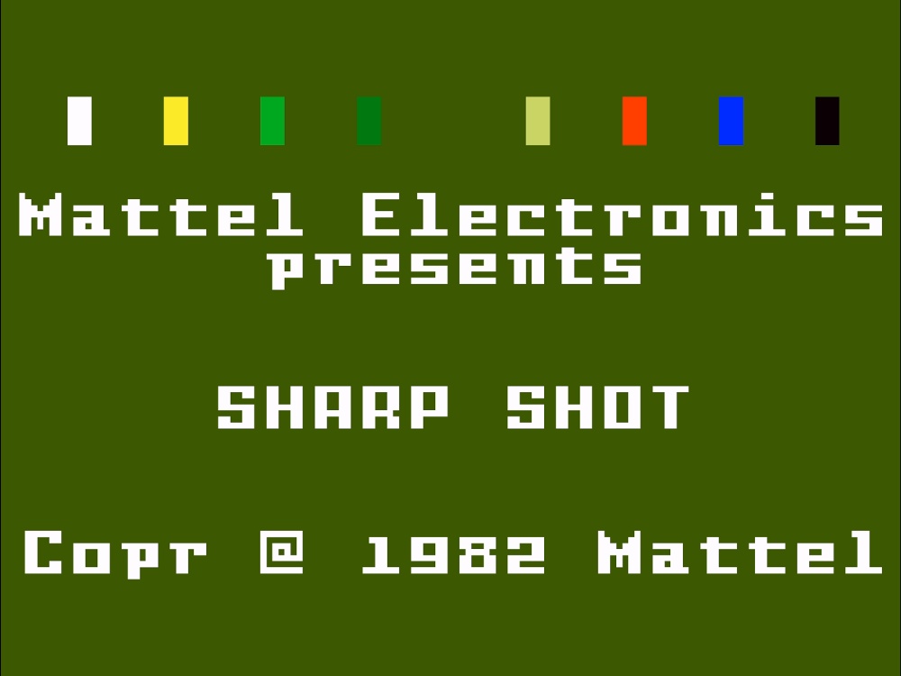 Title Screen of Sharp Shot for Intellivision